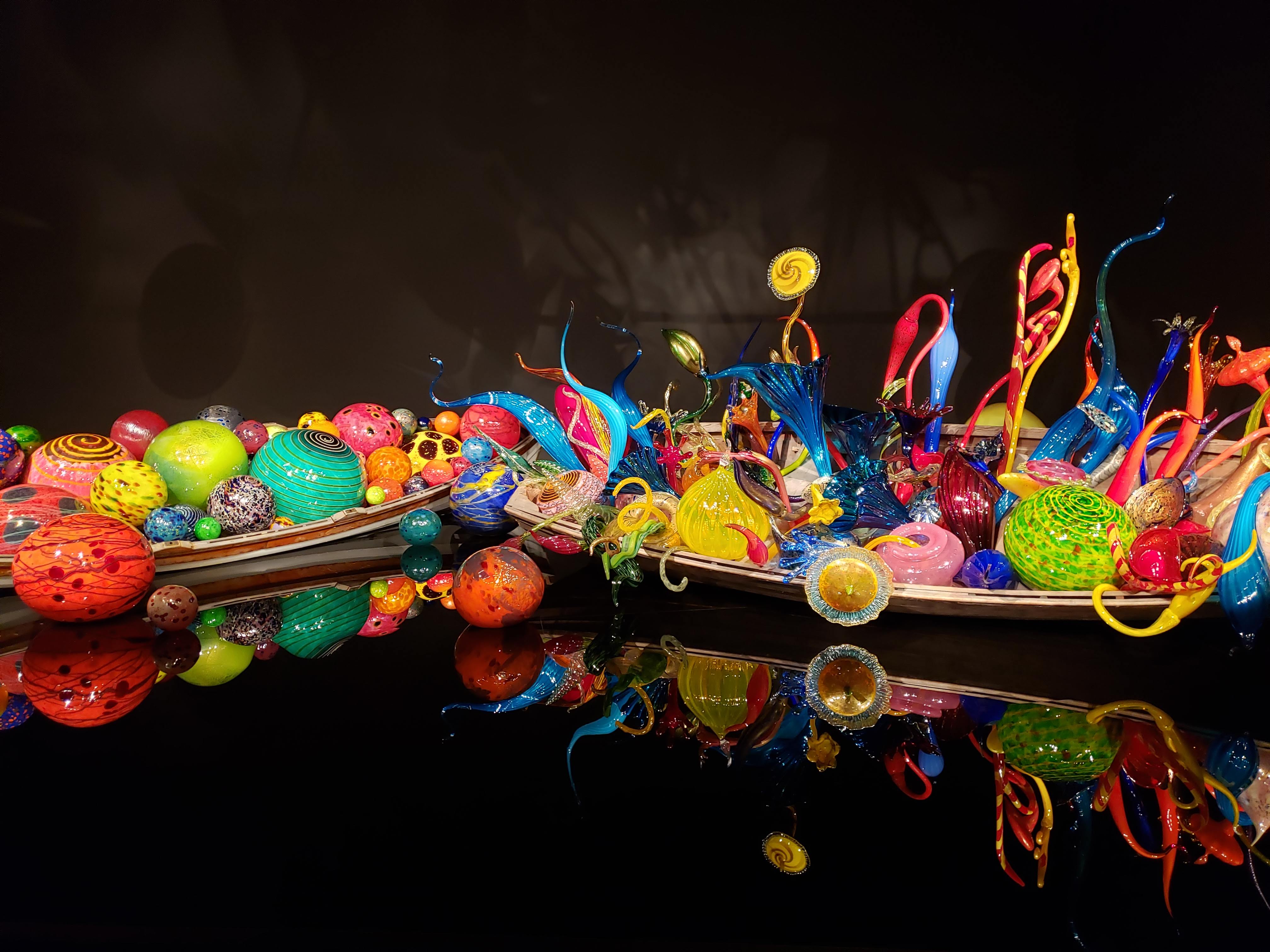 Chihuly glass garden boat